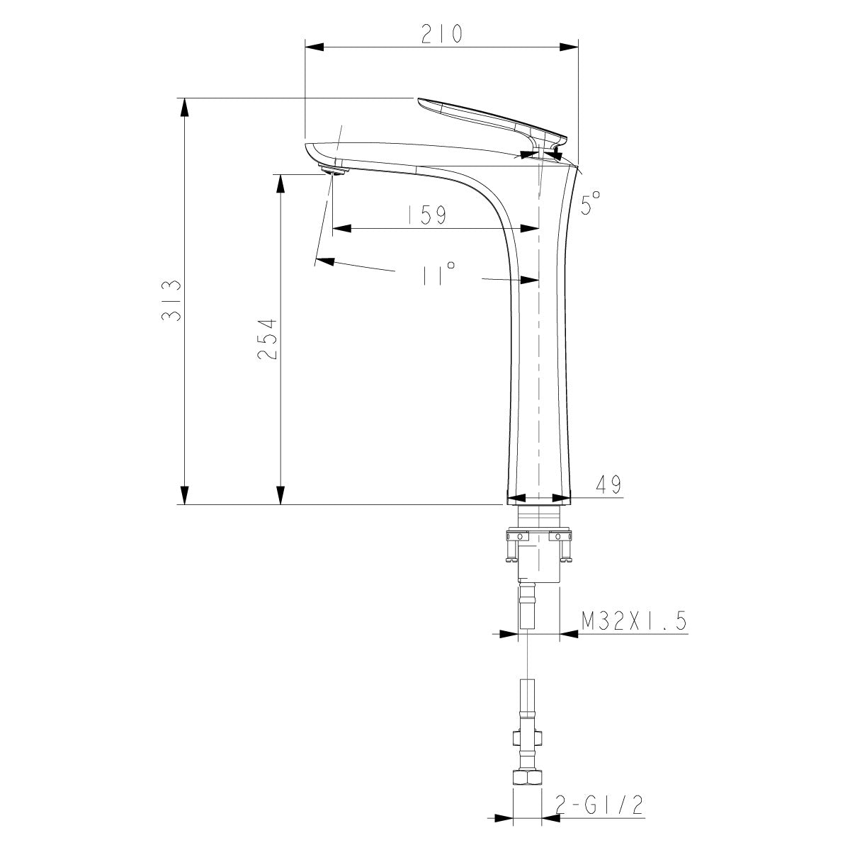 Baterie lavoar Lemark Bellario, crom - LM6809C-EU