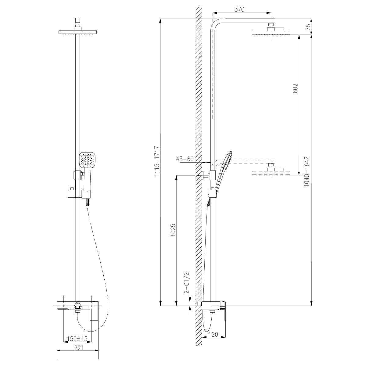 Sistem dus cu para Lemark Tropic, crom - LM7005C