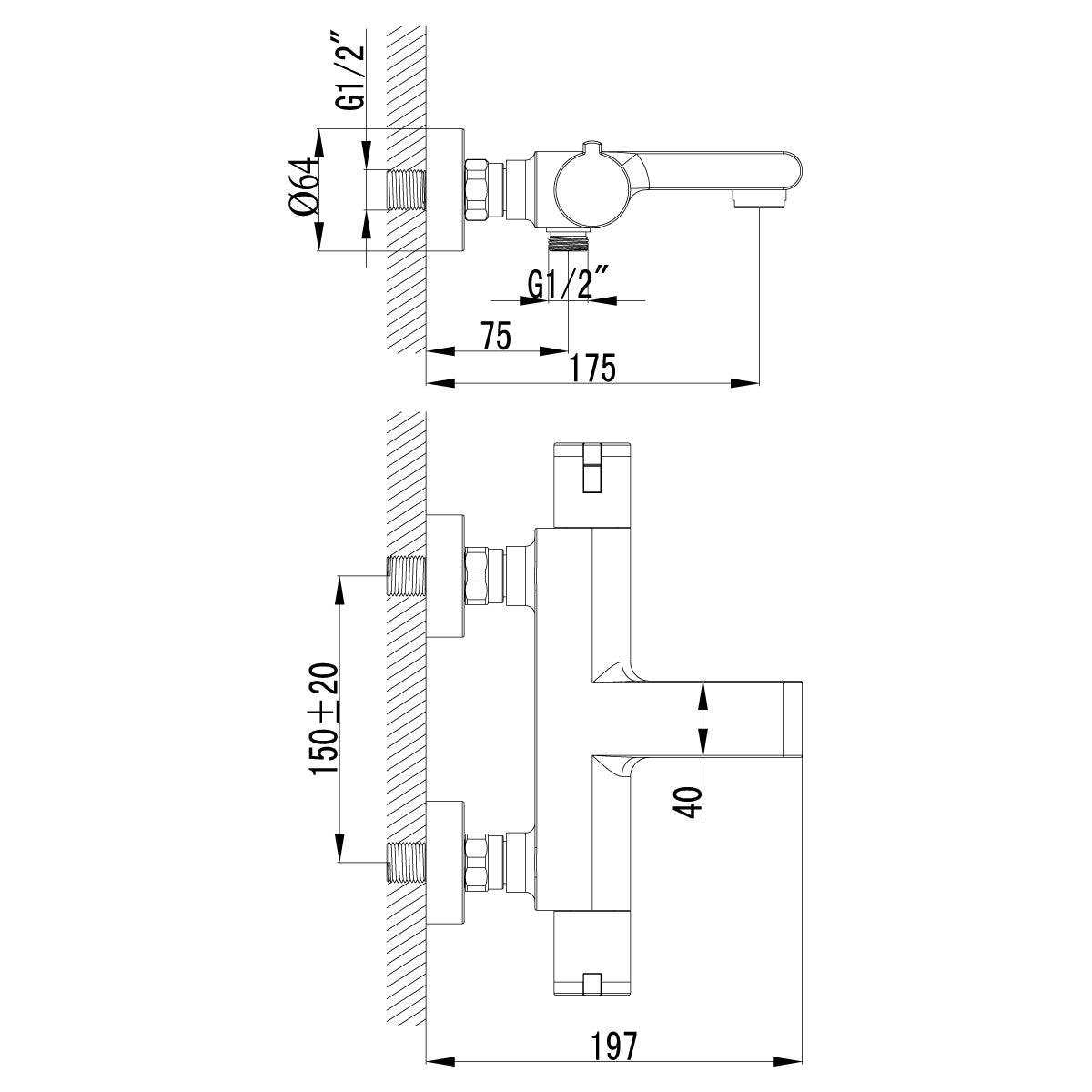 Baterie cada Lemark, termostat, crom - LM7832C-EU