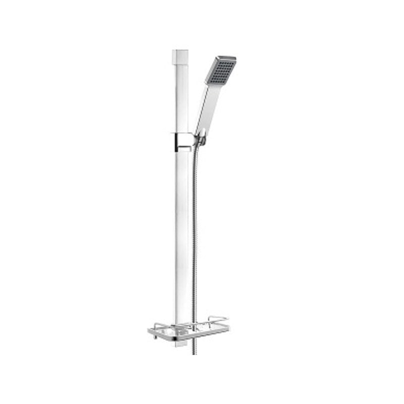 Set dus Ferro Quadro, cu bara de 80 cm si cap dus mobil, crom - N110