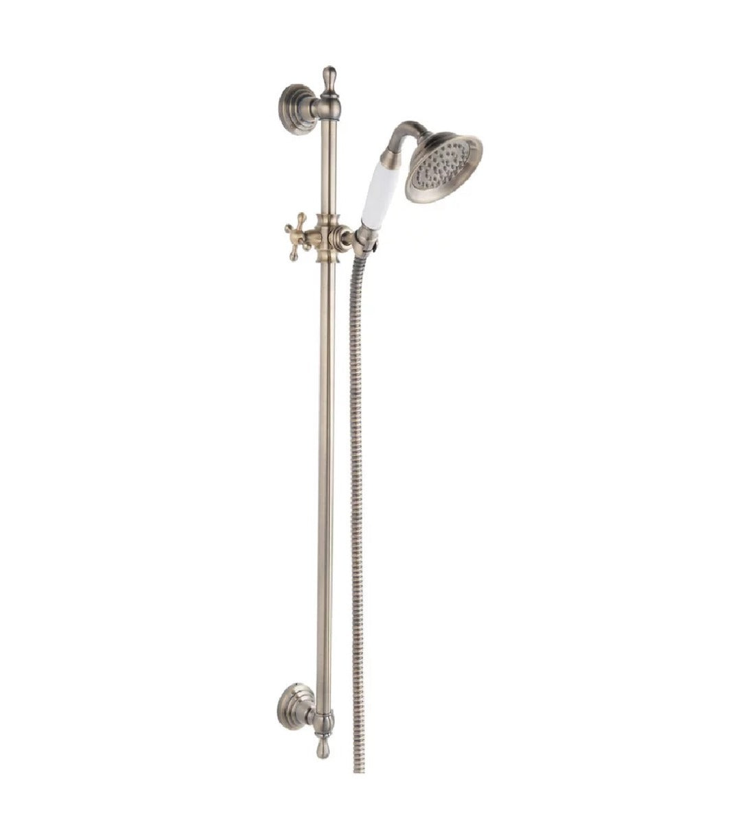 Set dus Ferro Retro, cu bara si suport culisant, bronz - N160BR