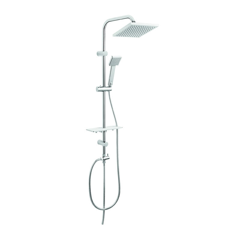 Coloana dus Ferro Squerto Lux, cu suport culisant, cap fix si mobil, etajera, crom - NP24 