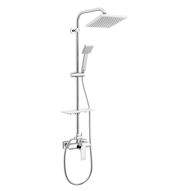 Coloana dus Ferro Algeo Square, cu baterie, crom - NP74-BAQ7U