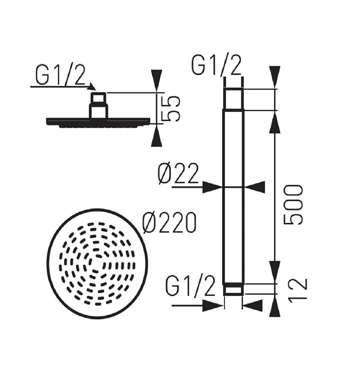 Dus fix Ferro Rotondo 9, crom - NPT02