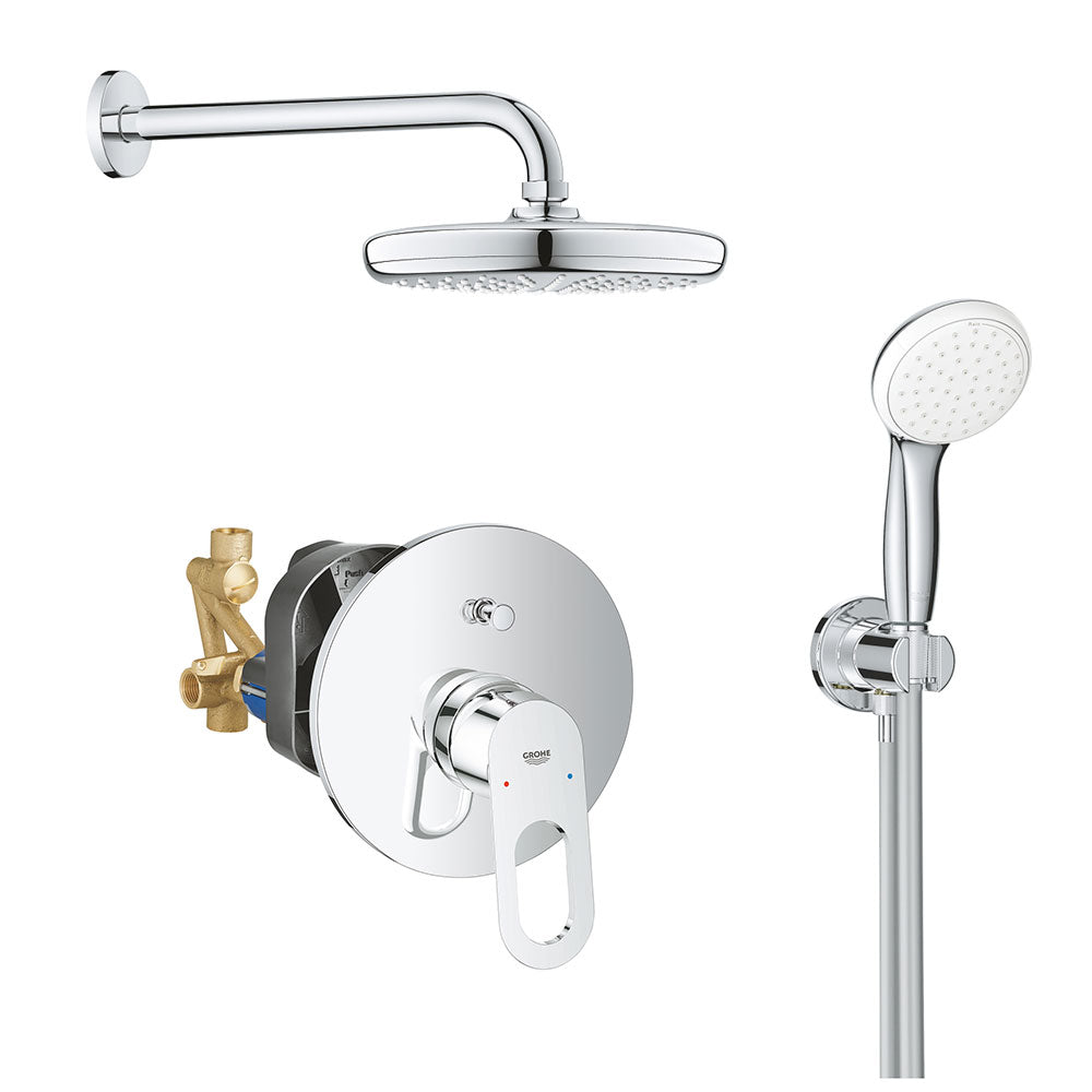 Sistem dus montaj incastrat Grohe Bauloop Perfect Shower,corp incastrat inclus