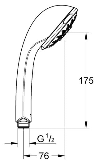 Para dus Relaxa 5 pozitii 1/2" - Grohe-28796000