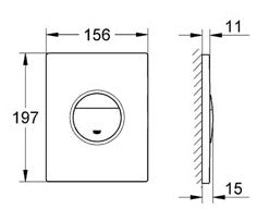 Placa actionare WC - Nova Cosmopolitan - crom lucios - Grohe-38765000