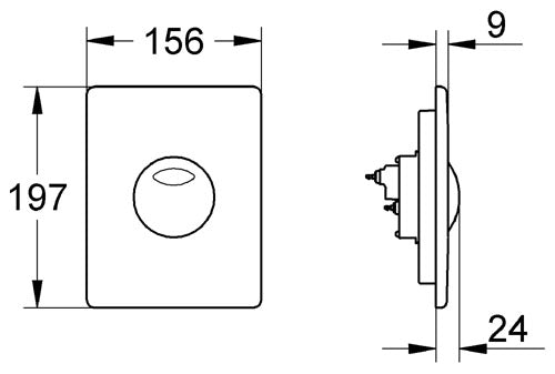 Placa actionare WC Grohe Skate Surf - culoare alb -38862SH0