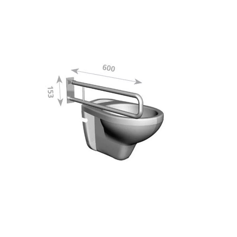 Bara sustinere dublu Ferro Metalia Help, 60 cm crom - R6660.44
