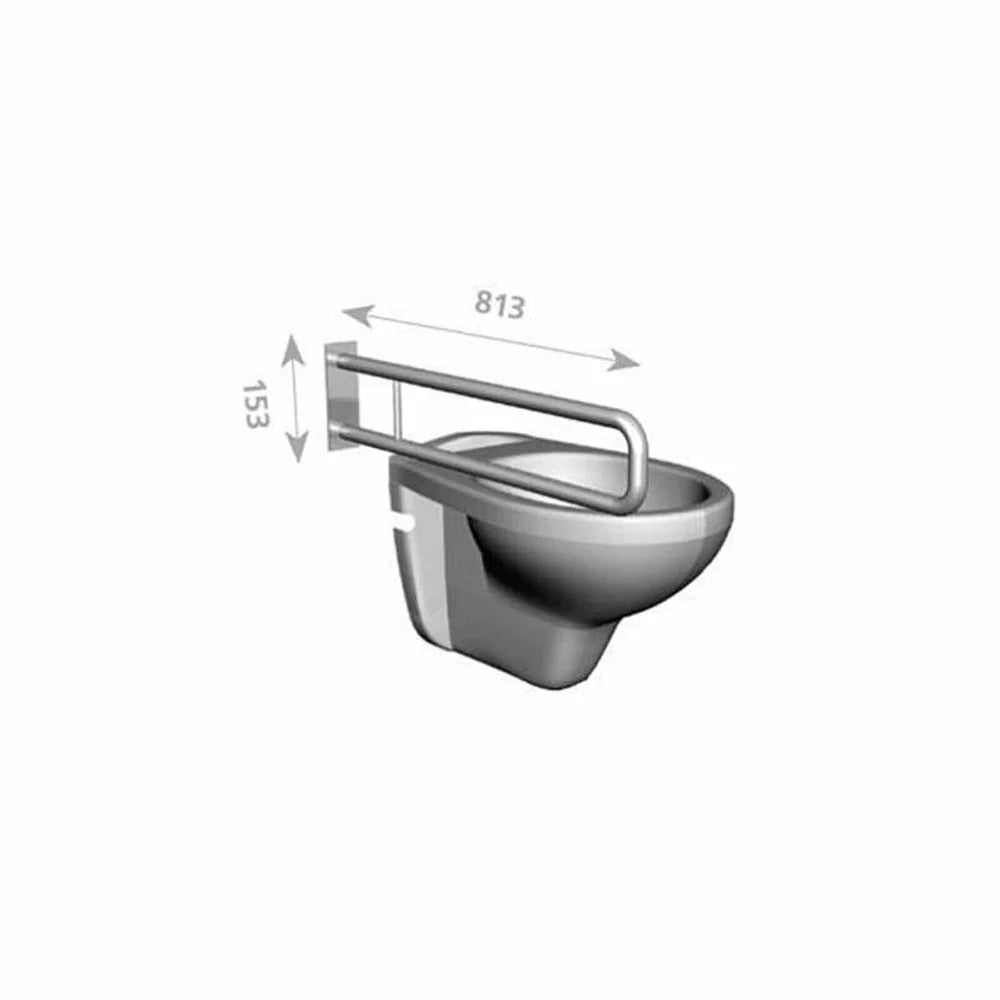 Bara sustinere dublu Ferro Metalia Help 81 cm, crom - R66813.44