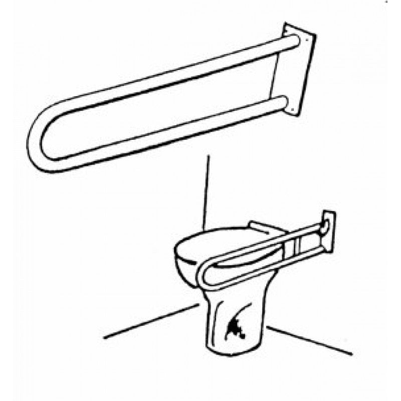 Bara de siguranta dubla Ferro Metalia Help, 83 cm, alb - R6683.11