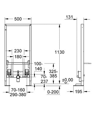 Rapid SL pentru bideu- instalare 1.13m  - Grohe-38581001