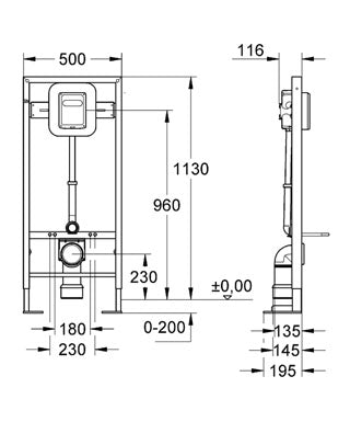 Rapid SL pentru WC  - Grohe-38585001