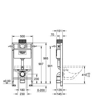 Rezervor incastrat pentru wc Grohe Rapid Sl-38525001