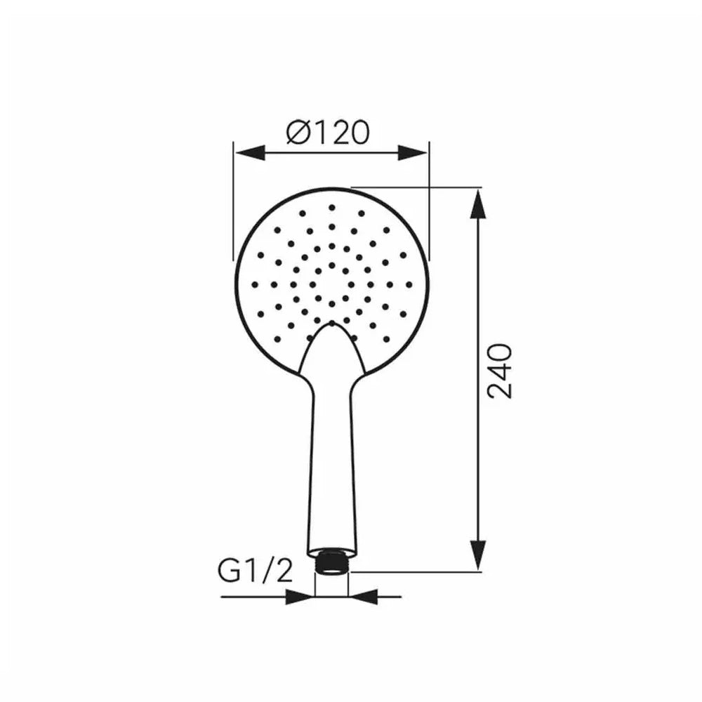 Para dus Ferro Phila, 1 jet, negru mat - S175BL