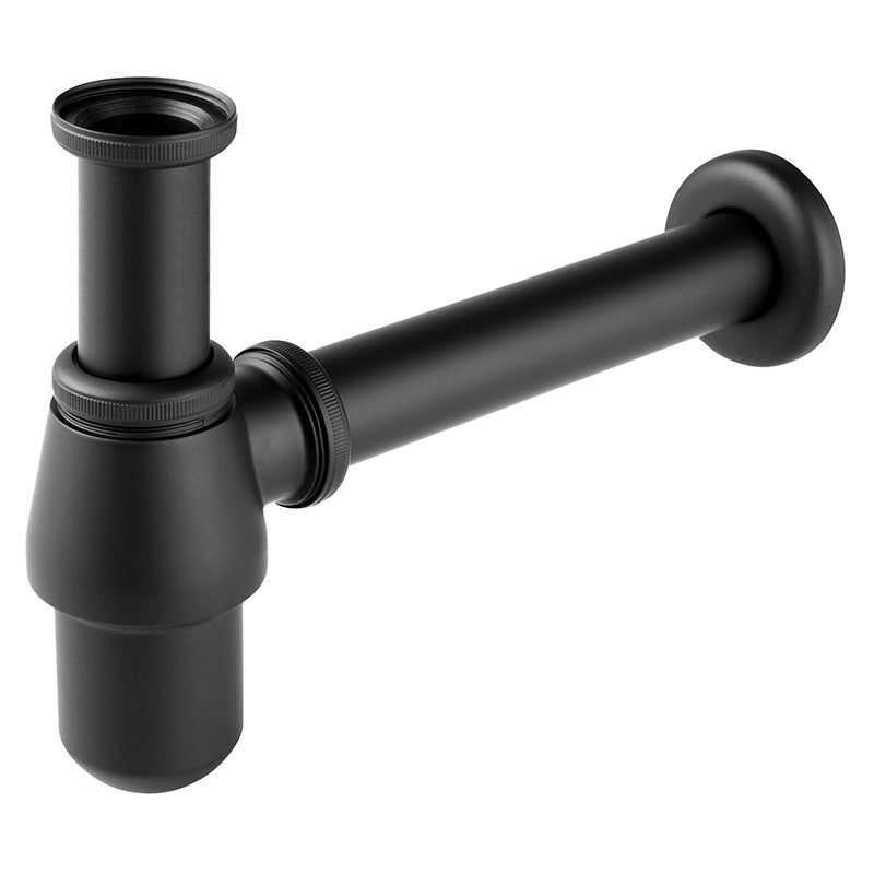 Sifon lavoar Ferro, cu pahar, negru mat - S30-BL