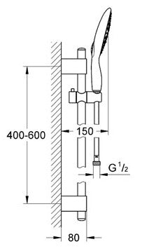 Set de dus Grohe Power&Soul® 160-27748000