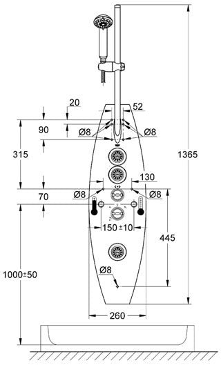 Set dus Aquatower 2000 - Grohe
