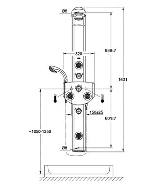 Set dus Aquatower 3000 1/2" - Grohe