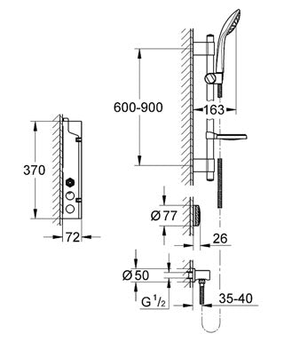 Set dus Grohe Euphoria digital-36299000