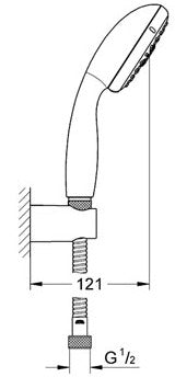 Set dus Grohe New Tempesta-4 tipuri jet -27602000