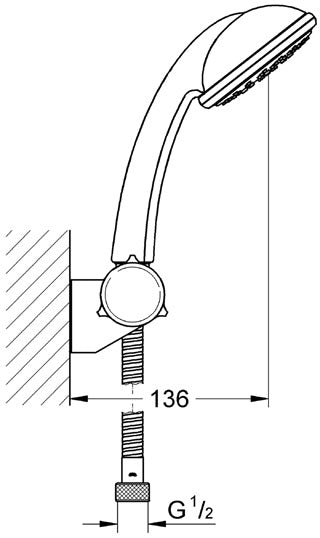Set dus Grohe Tempesta Trio-28479000