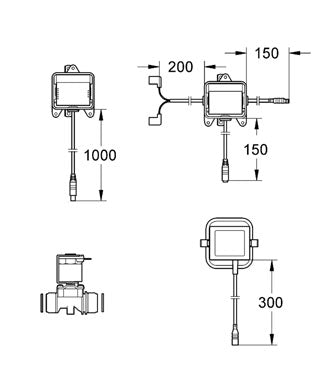 Set pentru montaj final pentru pisoar - Grohe-38386000