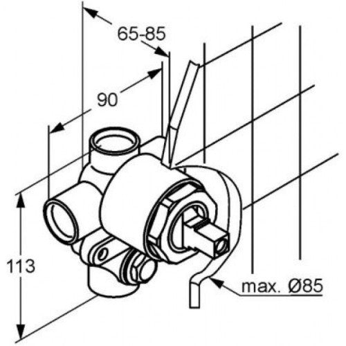 Sistem dus montaj incastrat Kludi Bozz, palarie 200mm, corp incastrat inclus-386300576