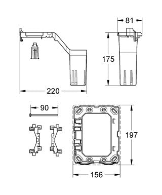 Sistem Grohe Fresh, pentru spalare vas wc-38796000