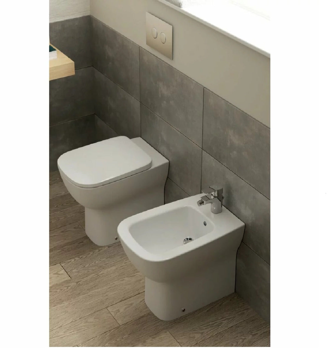 Bideu pe pardoseala BTW Ideal Standard Esedra, alb - T281301