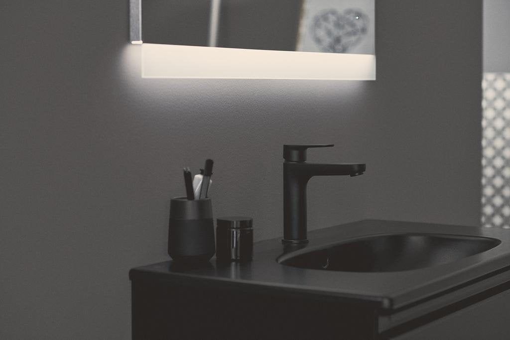 Lavoar Ideal Standard Tesi, 60 cm, montare pe mobilier, negru mat - T3510V3