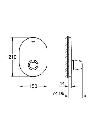 Termostat pentru cada/dus Grohtherm 3000 - Grohe