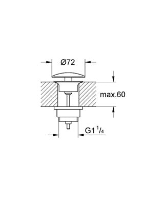 Ventil capac pentru lavoar 1 1/4" Grohe-28918000