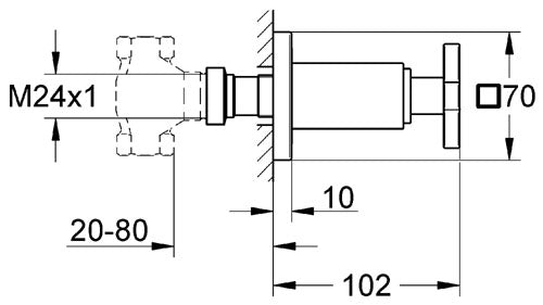 Ventil incastrat parte aparenta - Grohe-19334000