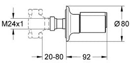 Ventil incastrat parte aparenta Grohtherm 1000 - 19237000