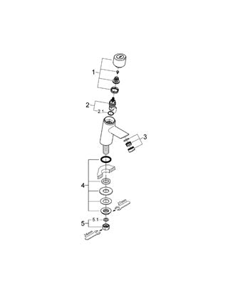 Ventil stativ 1/2" Grohe - Concetto