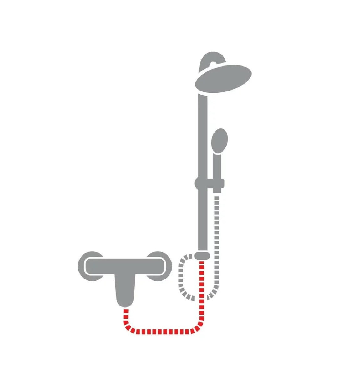 Furtun de dus flexibil Ferro, 50 cm, crom - W04