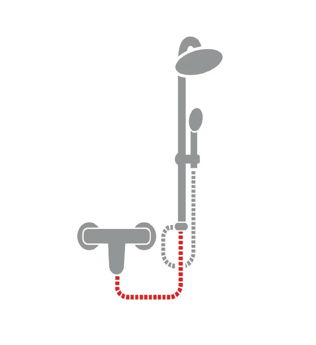 Furtun dus flexibil Ferro, 70 cm, crom - W06