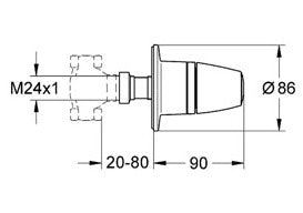 Ventil incastrat parte aparenta Grohe-19258000