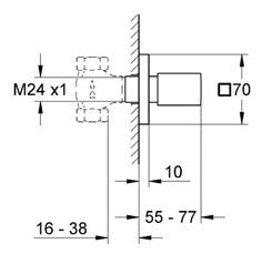 Ventil incastrat parte aparenta Eurocube-19910000