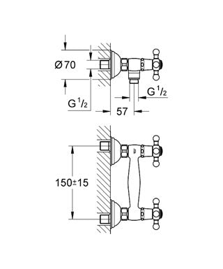 Baterie duş 1/2" Grohe Sinfonia-26000IG0