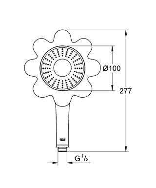 Para dus Grohe Flower Sunflower portocaliu-26115YR0