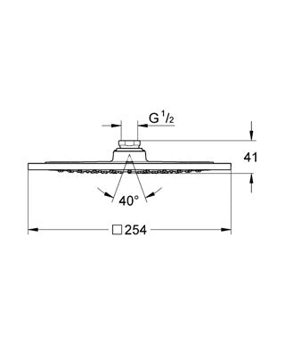Dus fix 10 " Grohe Rainshower F-Series-27271LS0