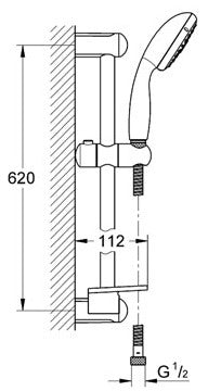 Set dus cu bara Grohe New Tempesta 100-27927000