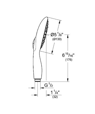 Para de dus Grohe Power&Soul® 130-27672HF0