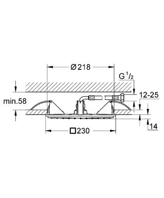 Para dus fix Grohe Rainshower® Allure 210-27864000