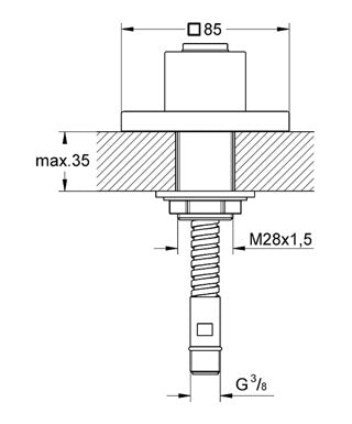 Trecere pentru duşuri extractibile Grohe Allure F-digital-27930000