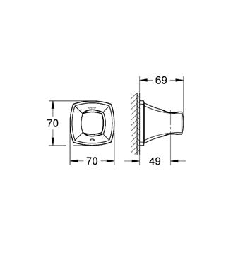 Suport perete pentru para de dus Grohe Grandera cod-27969IG0
