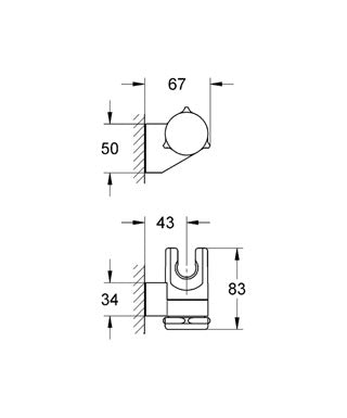 Suport de perete pentru para dus Grohe Relexa-28623000