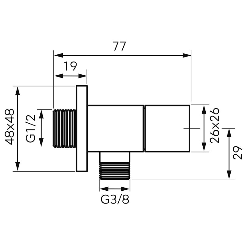 Robinet coltar Ferro, 1/2x1/2, crom - Z294